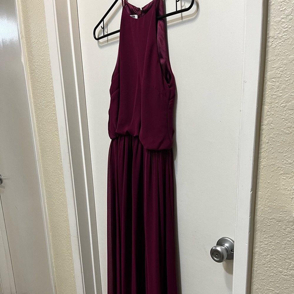 Beautiful Maxi wine dress worn once for photo shoot